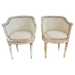 Pair of 19th C. Petite French Armchairs