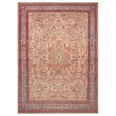 Antique Persian Tehran Animal Design Area Rug. Size: 10 ft 1 in x 13 ft 8 in