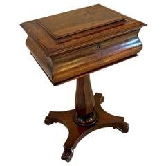 Caja de trabajo antigua de calidad de William IV Rosewood