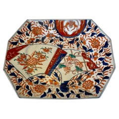 Unusual Antique Shaped Hand Painted Imari Dish