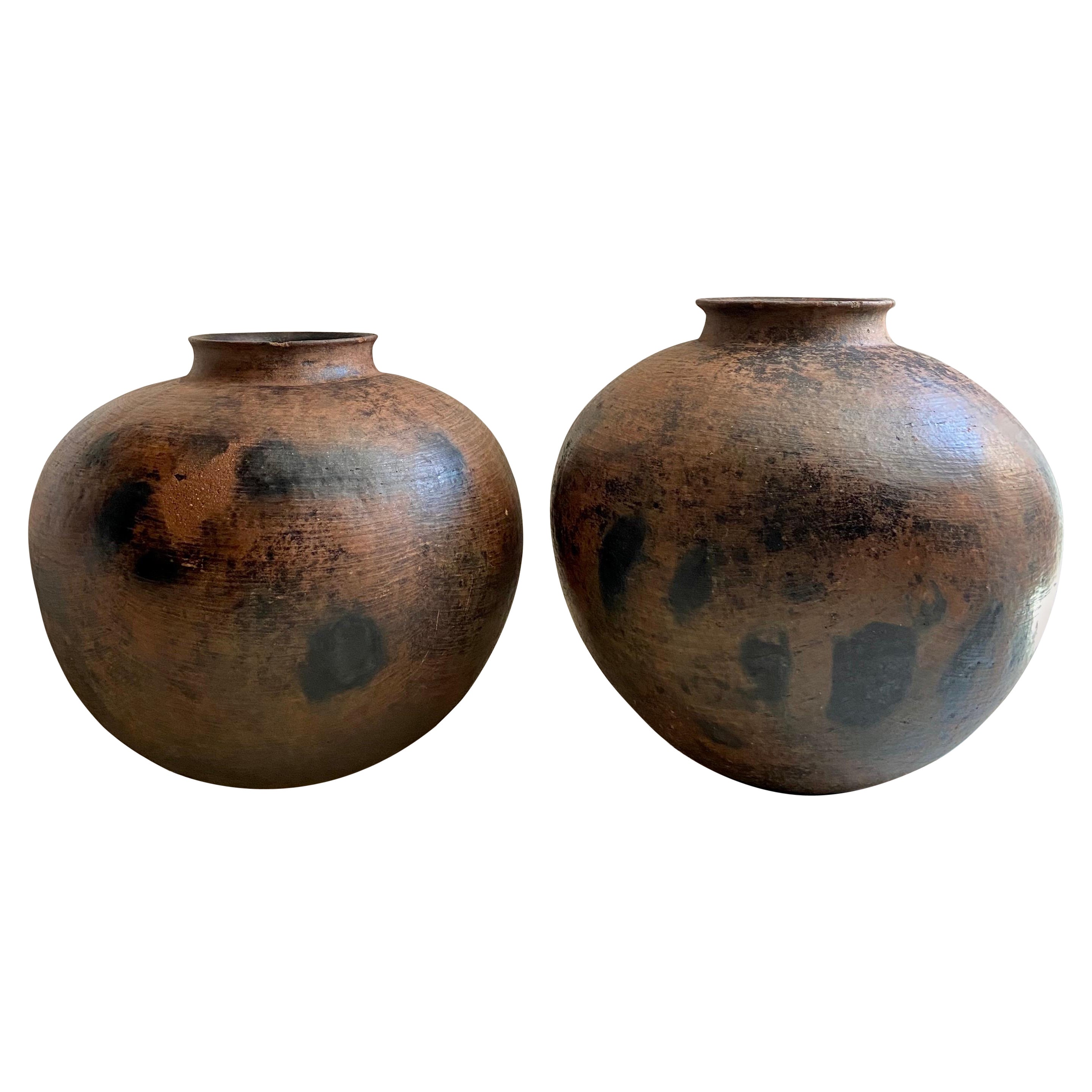 Set of Two Large Pots from Mexico