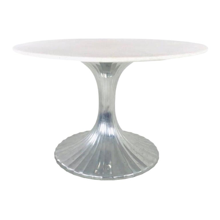 Lotus Base Dining Table with Quartz Top For Sale at 1stDibs quartz