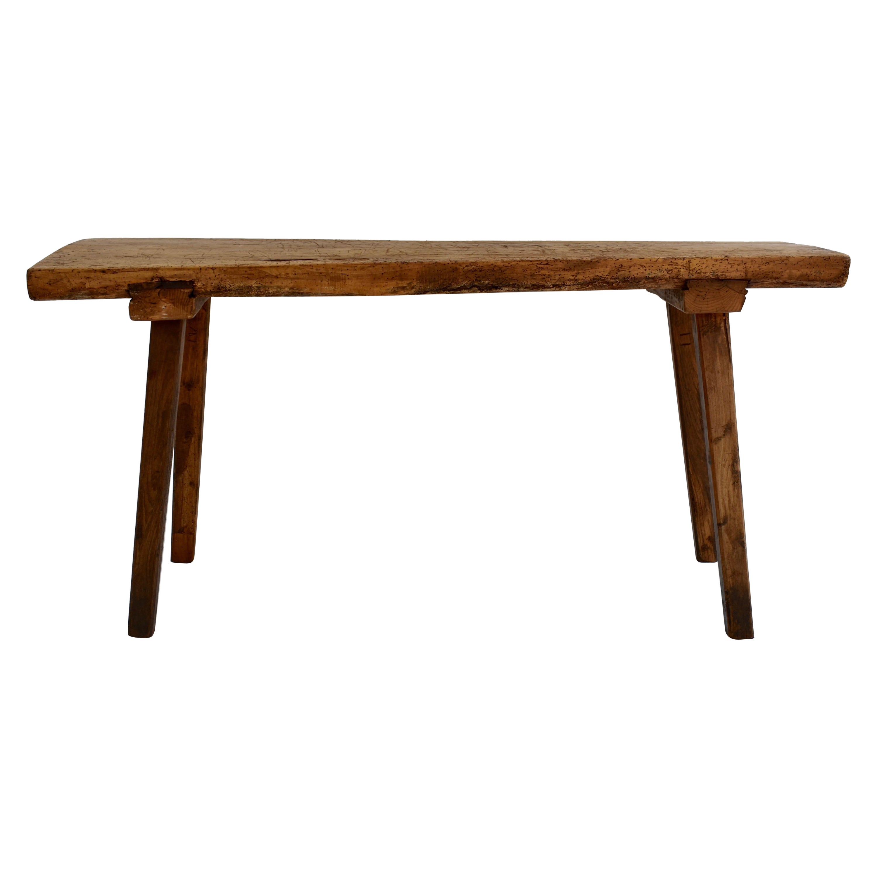 Oak Pig Bench Butcher's Block Table