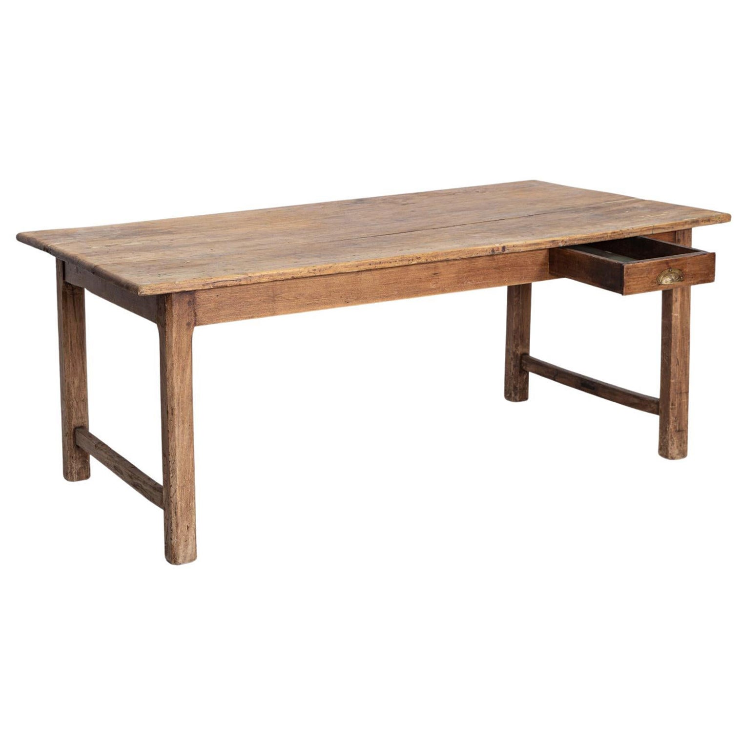 19thC French Fruitwood Refectory Table For Sale