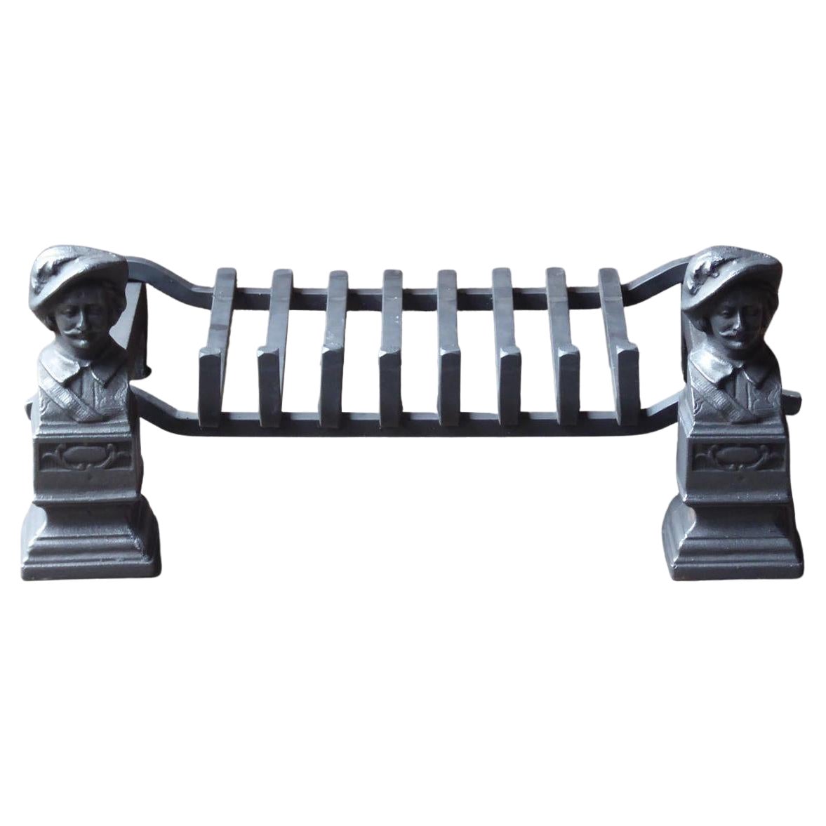 Grille de foyer française Napoléon III, grille de cheminée