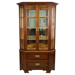 Used 19th Century Mahogany Vitrine Cabinet with Faceted Glass, Austria, circa 1910