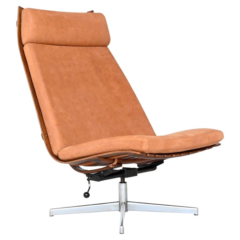Hans Brattrud Scandia Swivel Lounge Chair Hove Mobler Norway 1957 For Sale