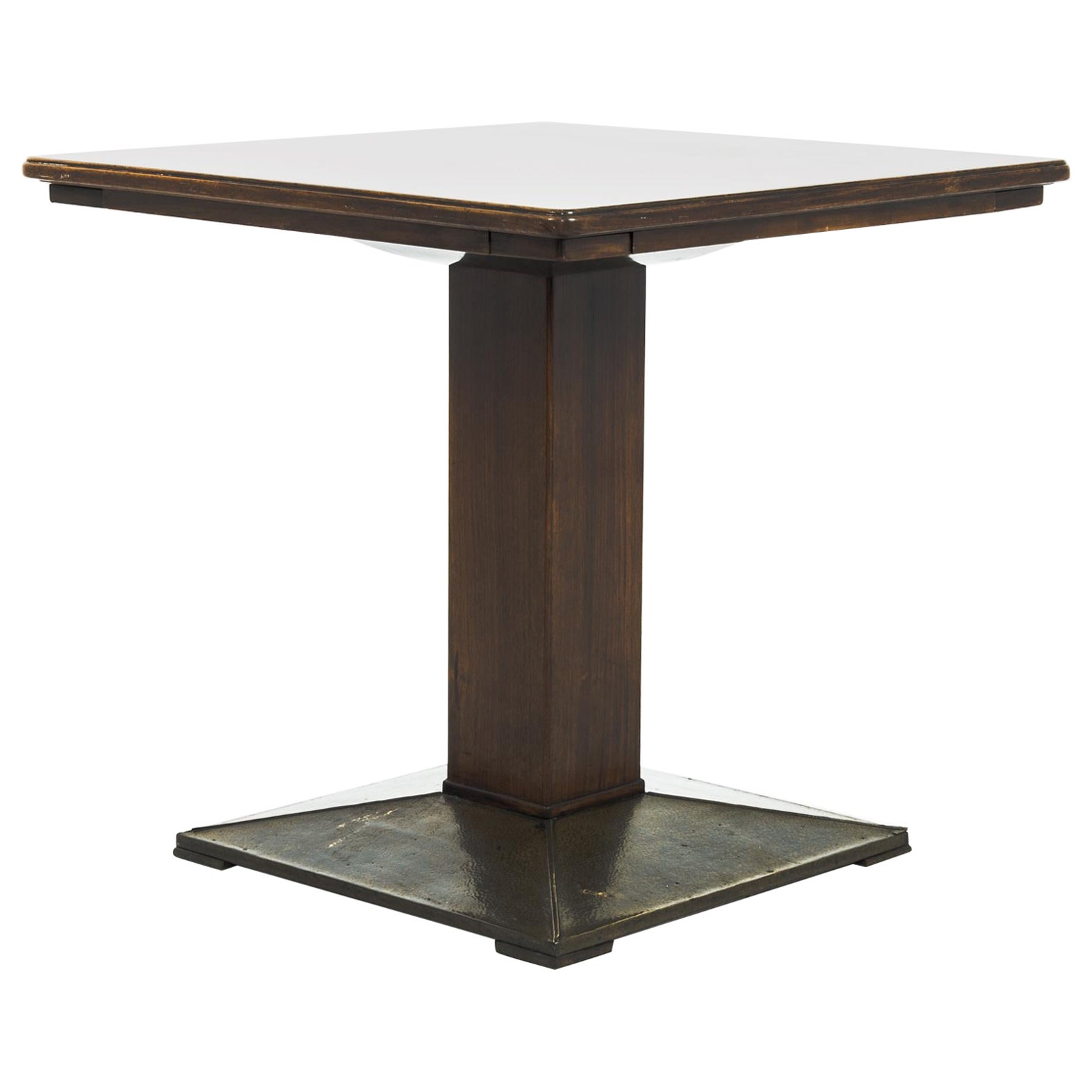1920s Czech Wooden Pedestal Table