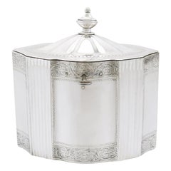 Antique 18th Century Sterling Silver Locking Tea Caddy