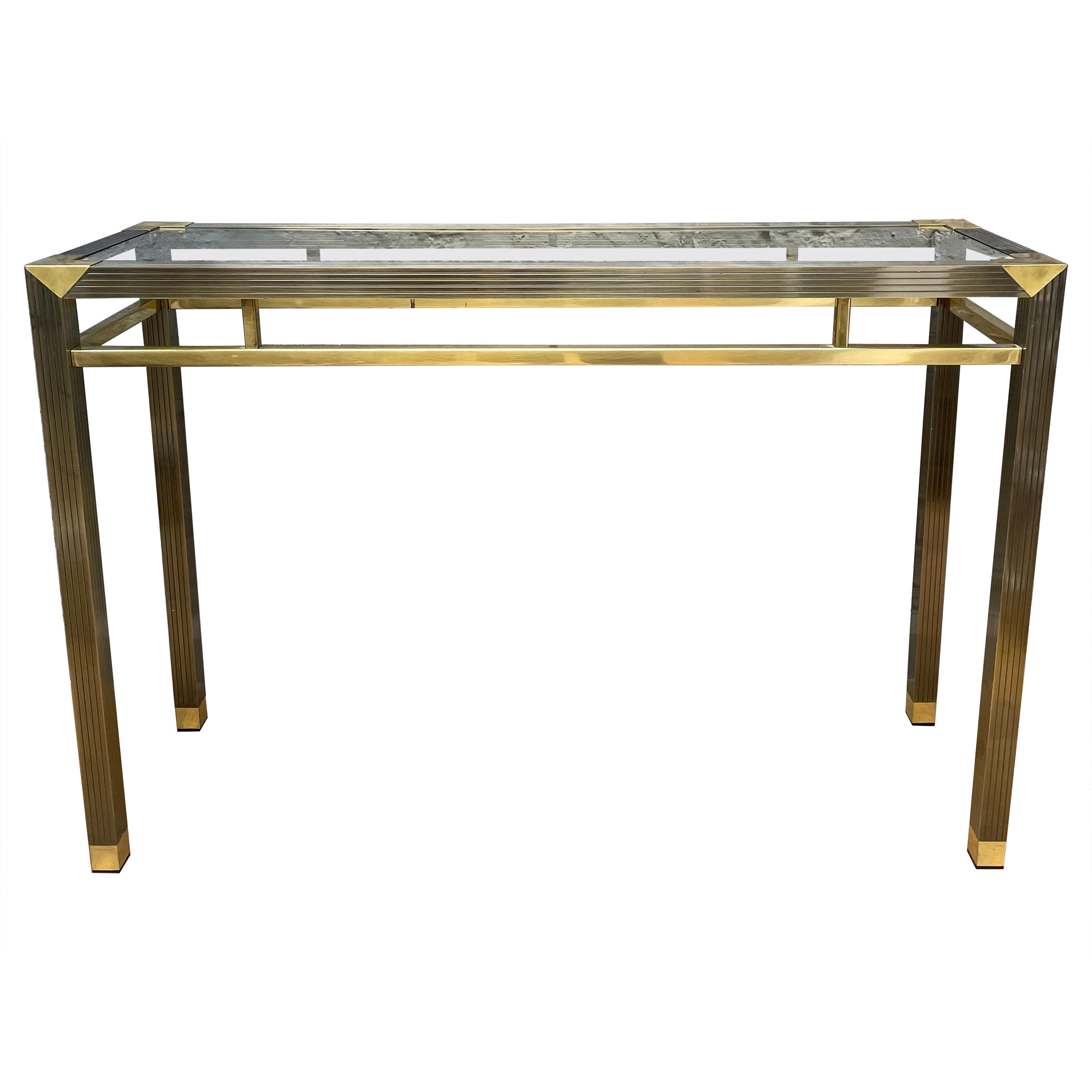 French Brass Console Table