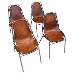 Charlotte Perriand, Set of 4 Chairs Les Arcs, Cassina Edition, circa 1960