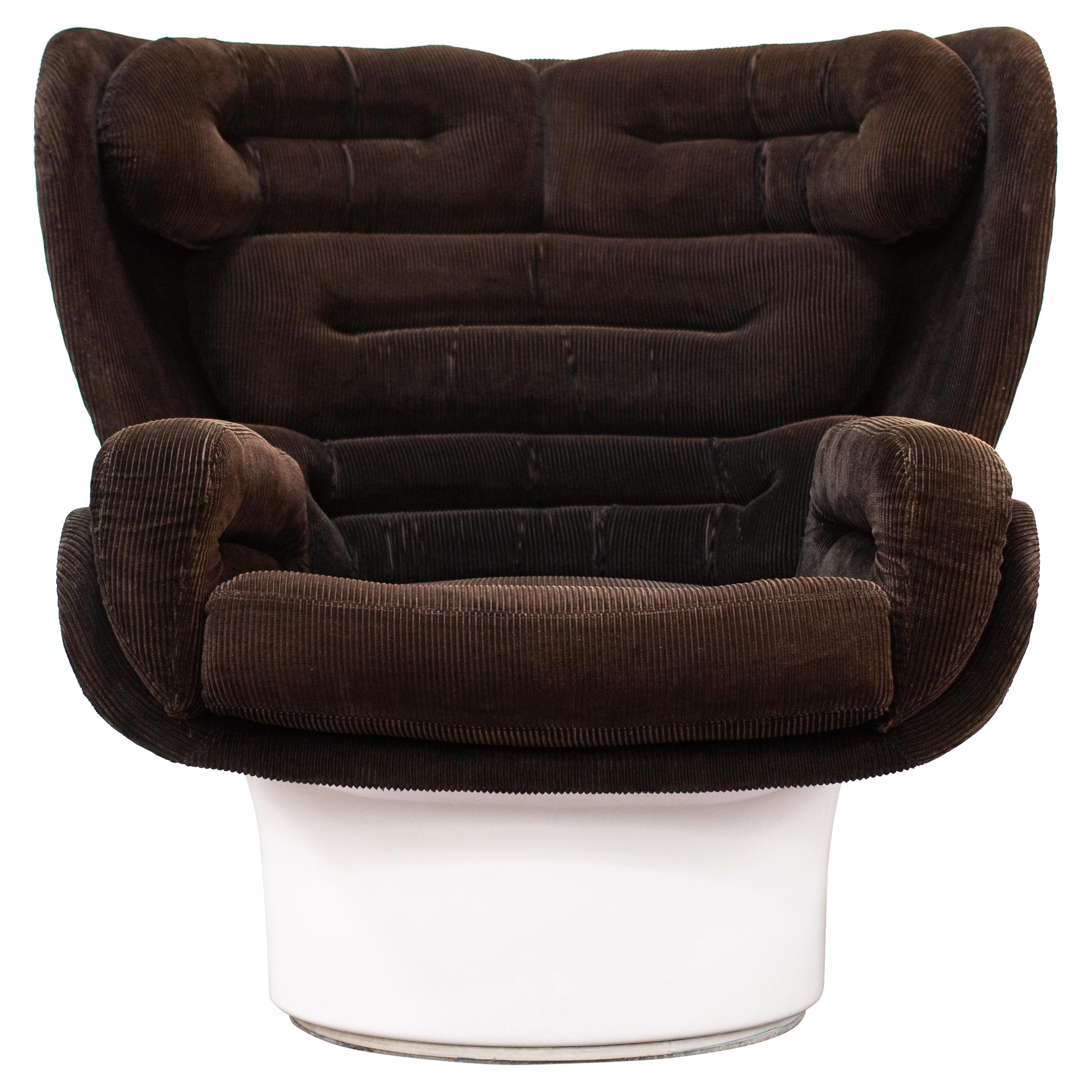 Original 1960s Joe Colombo Elda Lounge Chair for Comfort, Italy