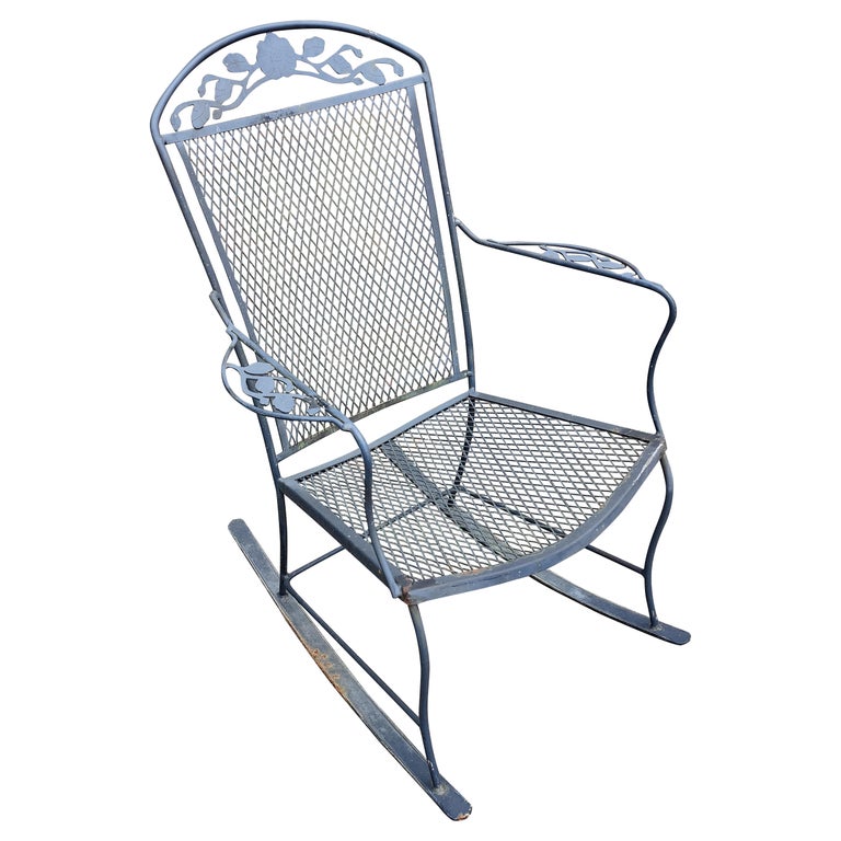 Vintage Modern Outdoor Garden Rocking Chair For Sale at 1stDibs