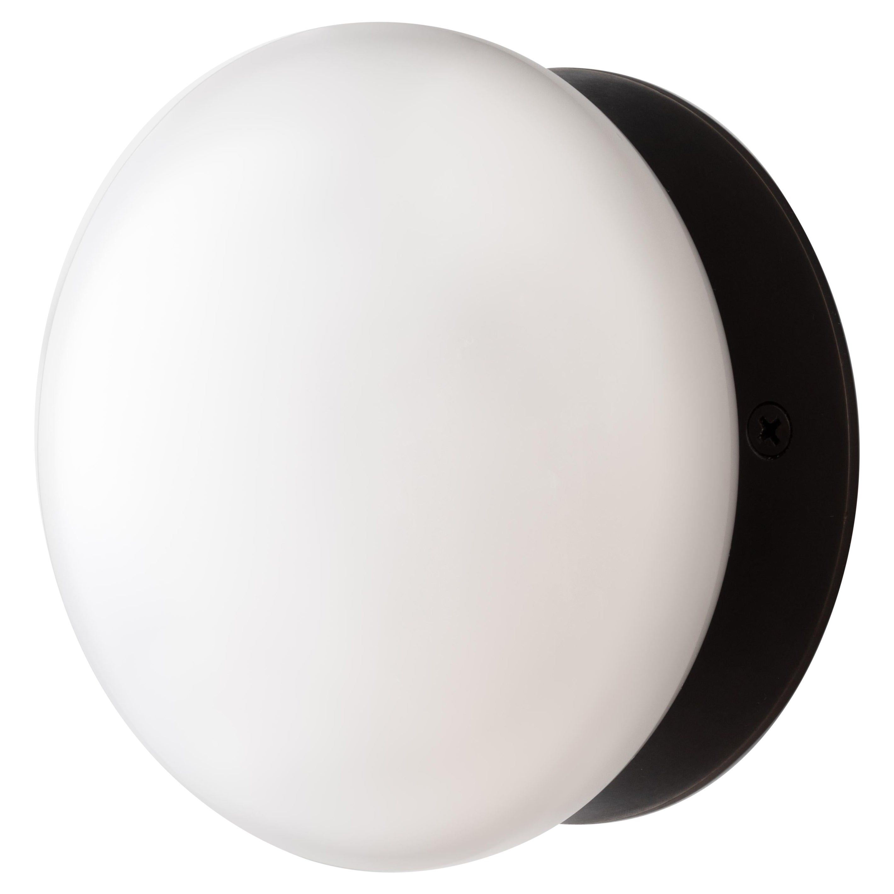 For Sale: Gray (Blackened Brass) Pillow Flush Mount Blown Glass LED Flush Mount for Wall or Ceiling 'mama'