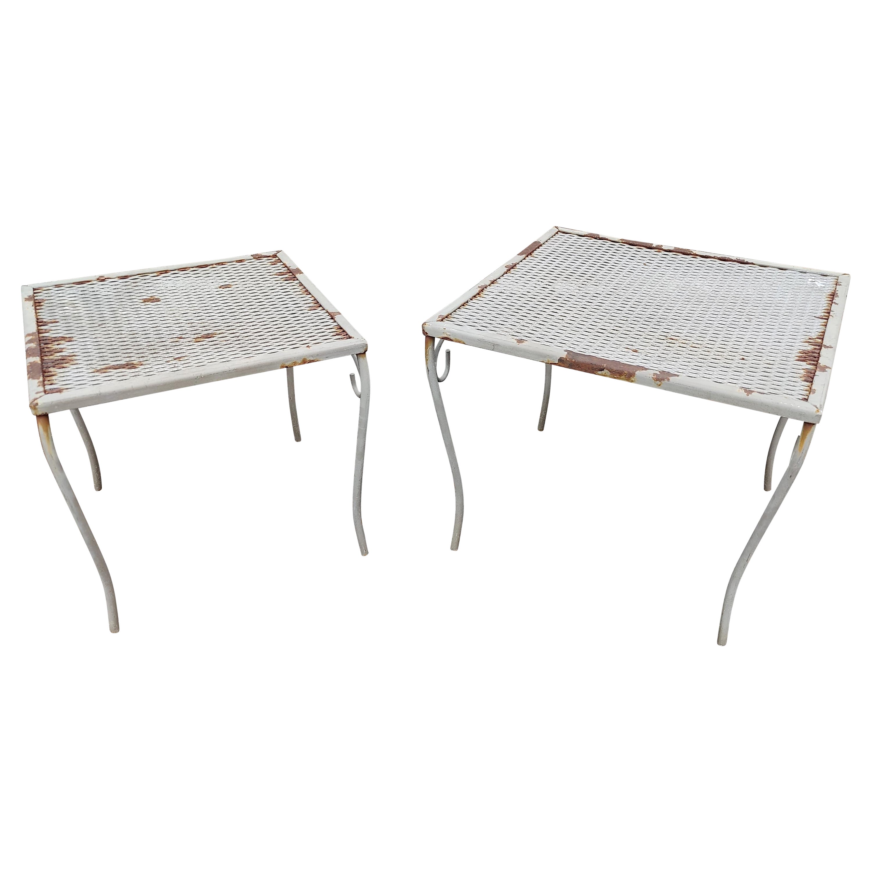 Vintage Modern Garden End Tables For Sale