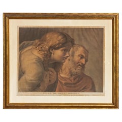 Old Master Print Heads of Two Apostles after Raphael