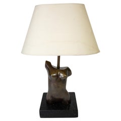 French Bronze Torso Lamp
