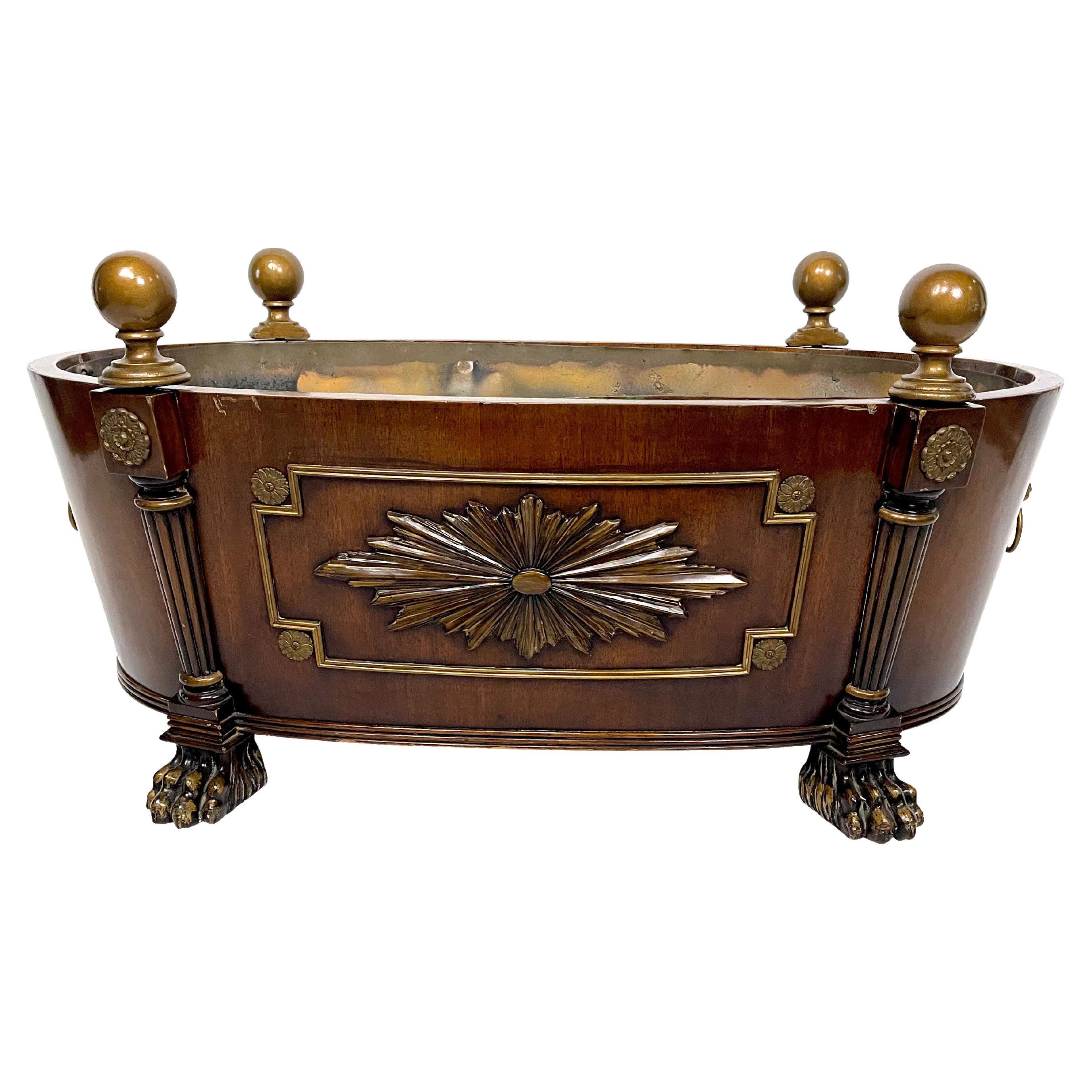 George III Style Large Scale Classical Wine Cooler Cellarette or Jardiniére For Sale