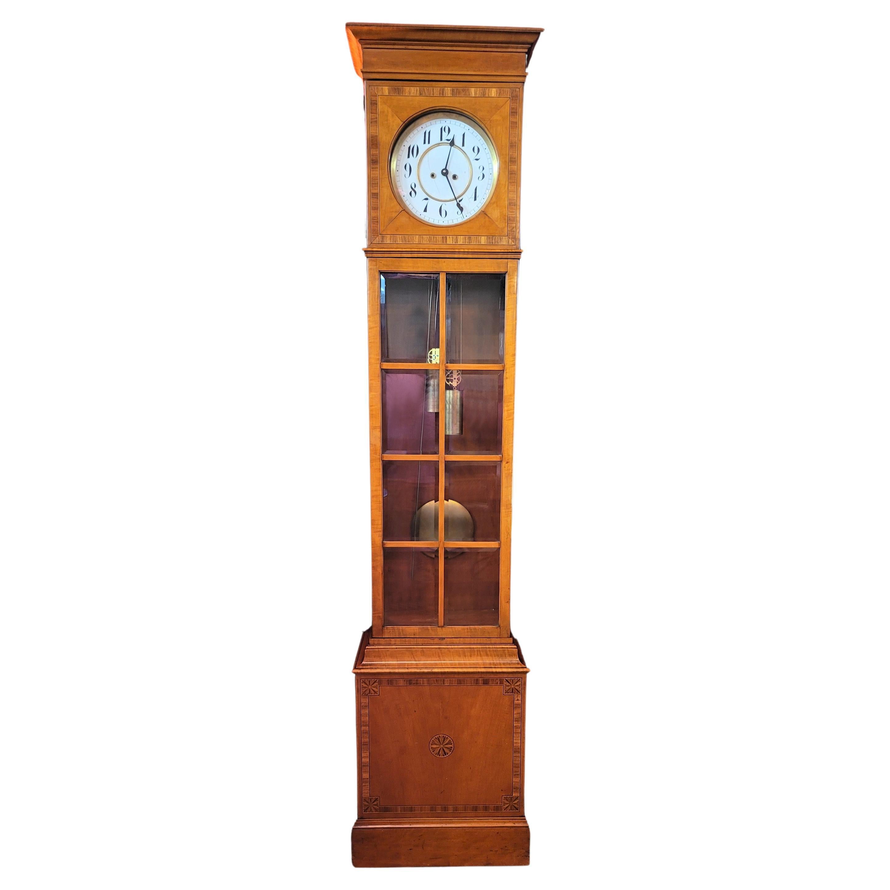 Art Deco Portois and Fix Viennese Tall Case Clock For Sale