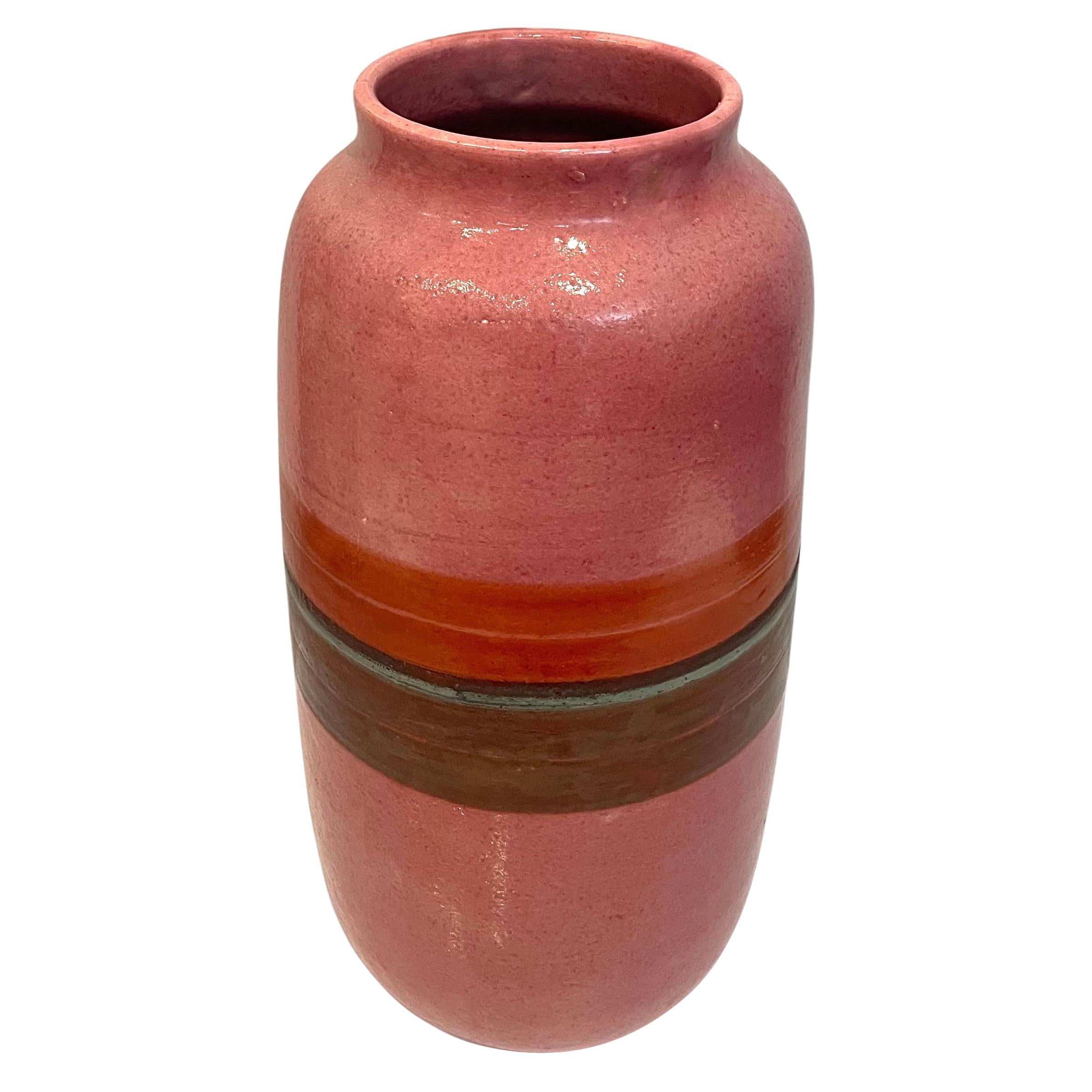 Handmade Ebonized Red Oak and Purple Heart Tall Wood Vase Signed and Dated For Sale at 1stDibs