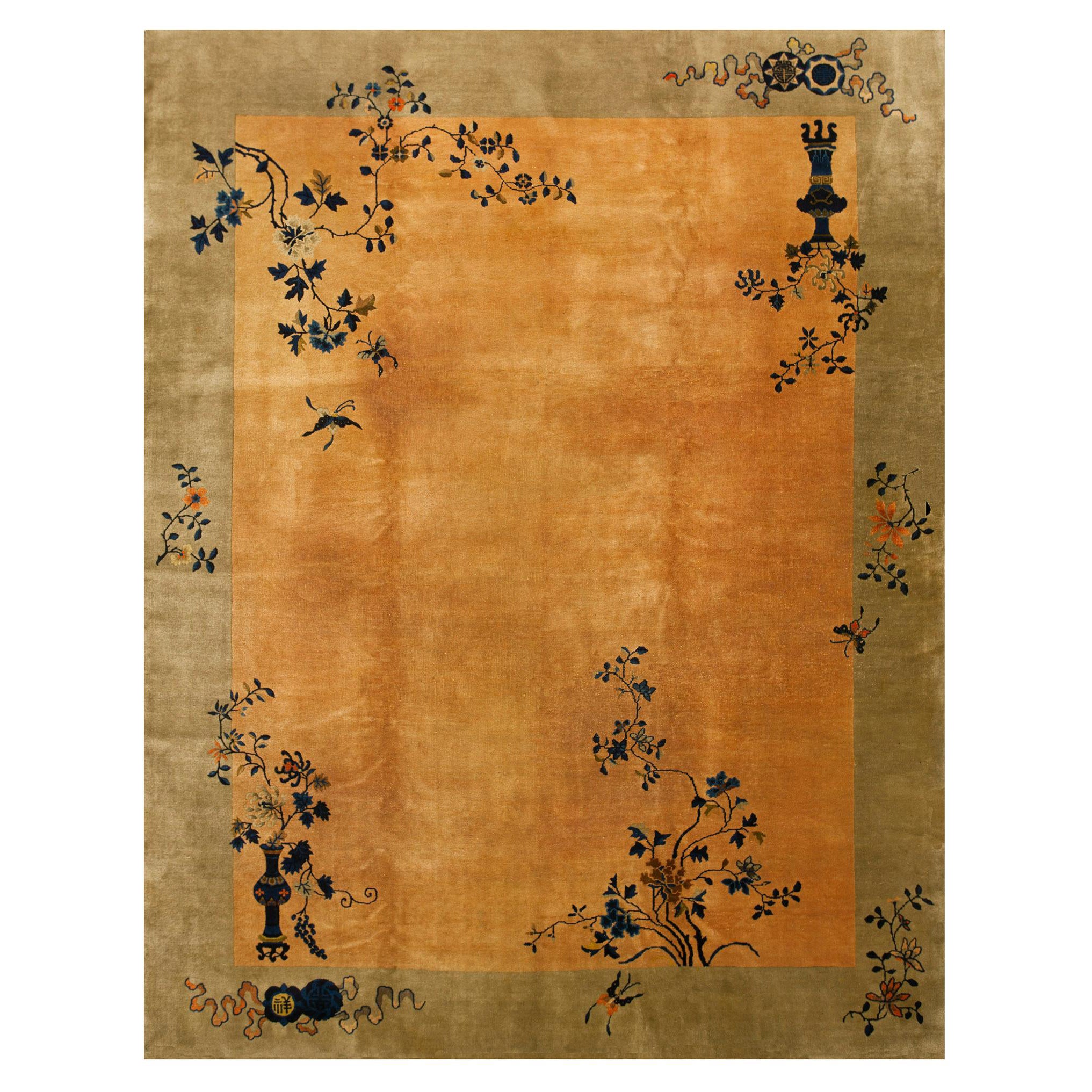 Chinesischer Art-Déco-Teppich aus den 1920er Jahren ( 9' x 11'8''- 275 x 355 )
