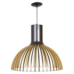 Black Birch Slatted Victo Pendant Light- Seppo Koho / Secto Designs