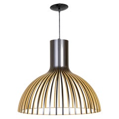 Black Birch Slatted Victo Pendant Light- Seppo Koho / Secto Designs 