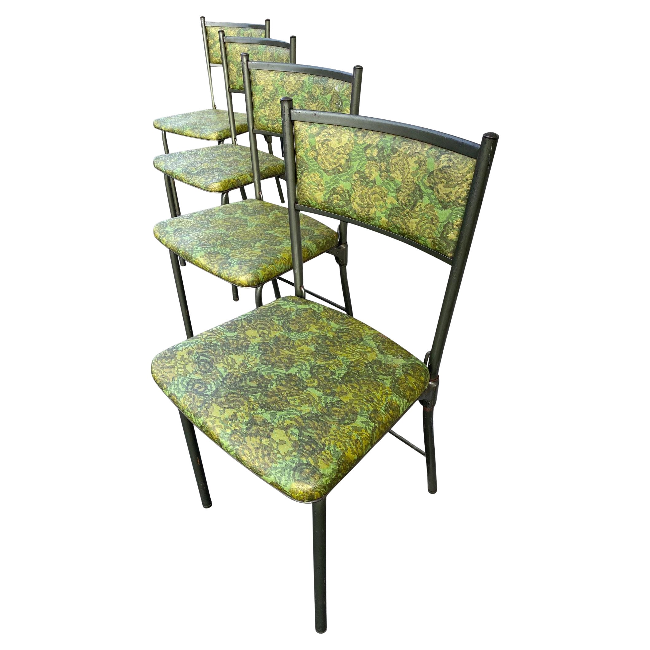 Vintage Cosco Folding Gateleg Chair Set of 4 For Sale at 1stDibs | vintage  cosco folding chairs, cosco vintage folding chairs, cosco folding chairs  vintage