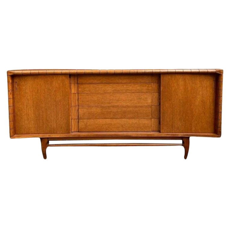 Refinished oak credenza by Harold Schwartz for Rom Weber.