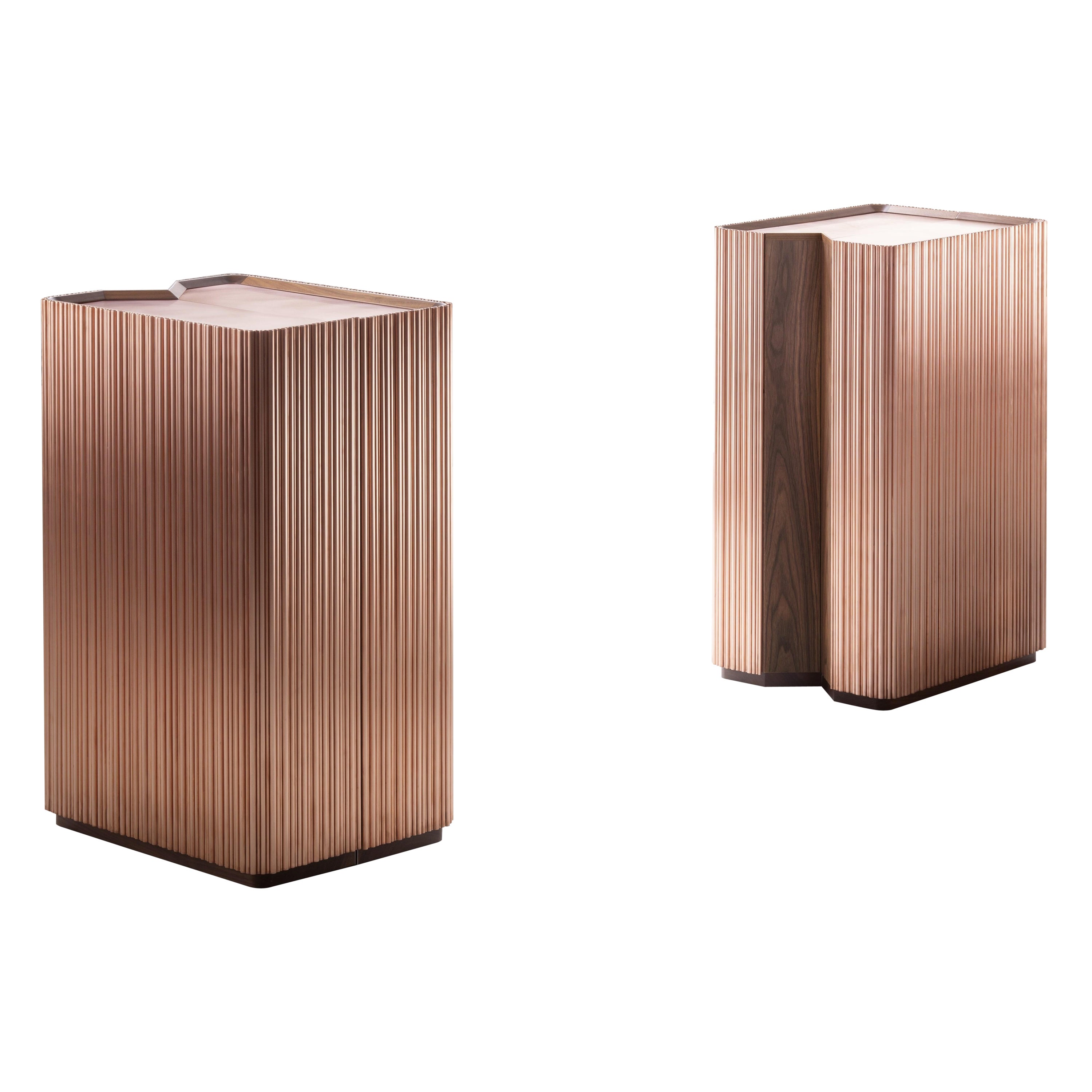 DeCastelli Barista Mobile Bar Cabinet en cuivre naturel par Adriano Design