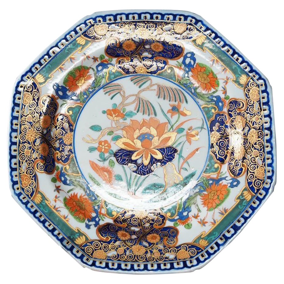 Derby Octagonal Plate, Similar to the Lowther Castle Service, c.1810 For Sale