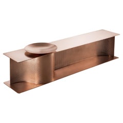 DeCastelli Wave Bench in Brushed Copper by Lanzavecchia + Wai