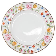 Antique Swansea Porcelain Plate, Bright Flower Moulding, c.1818