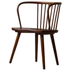 Danish Modern Bentwood Armchair in Beech, in the Style of Karl Schrøder, 1950s 