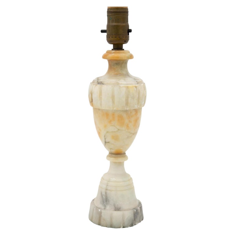 Alabaster lamp, early 20th century