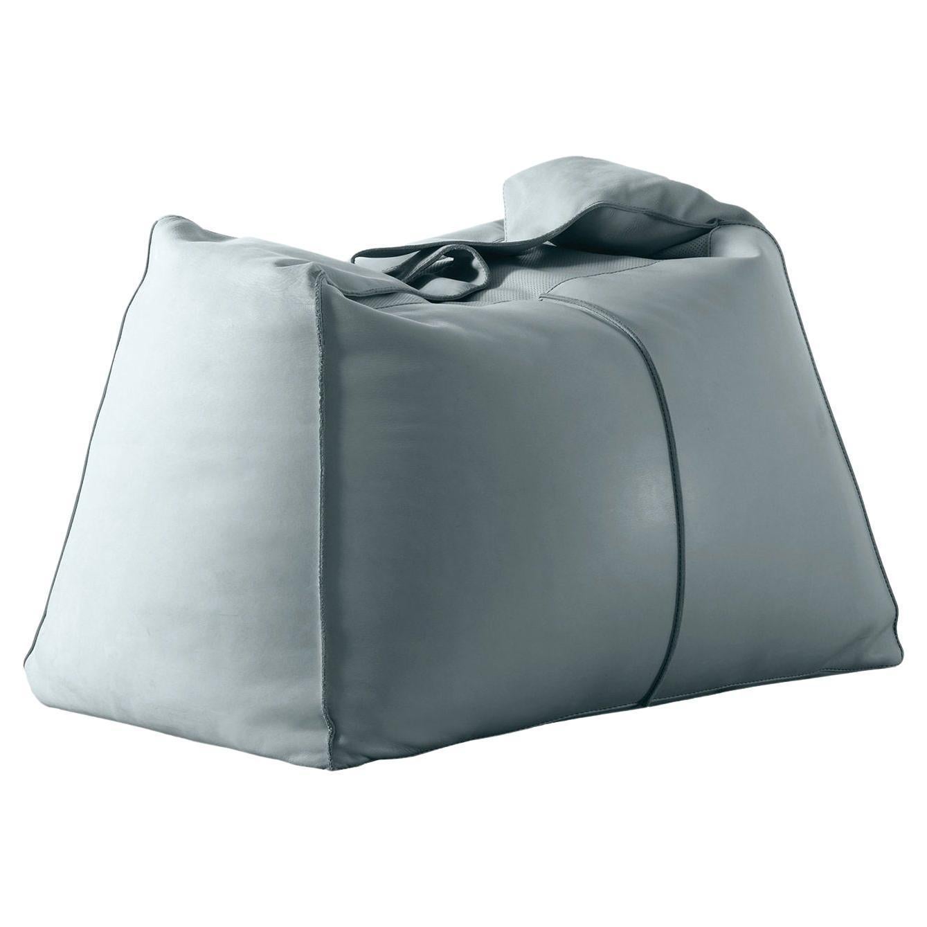 Bag Aquamarine Pouf by Radice & Orlandini For Sale