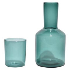 Teal Bedside Carafe Set