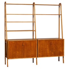 1950s Shelfs / Bookcase / Sideboard in Teak and Beech by Brantorps, Sweden