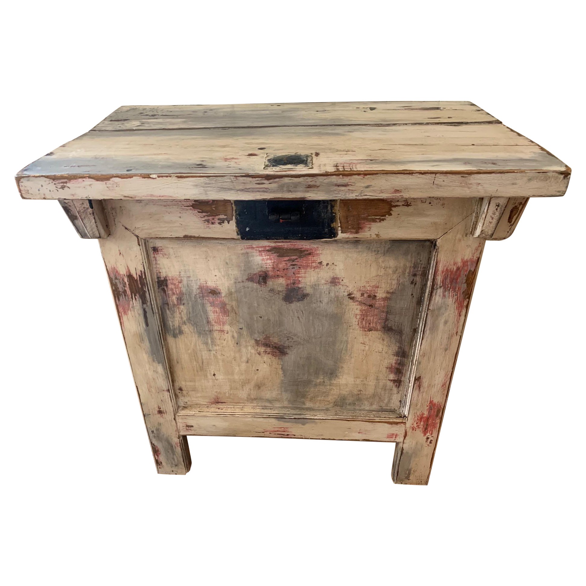 One of a Kind Distressed Painted Chest Credenza