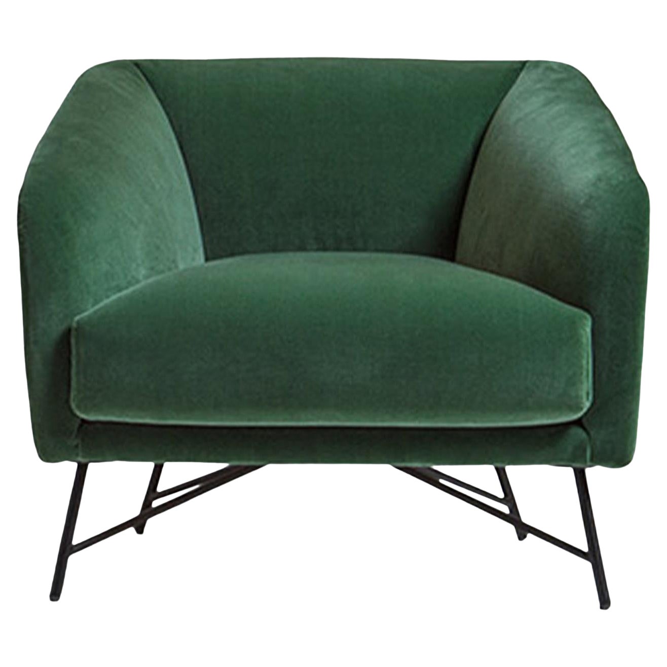 Betty Green Armchair by Angeletti Ruzza For Sale