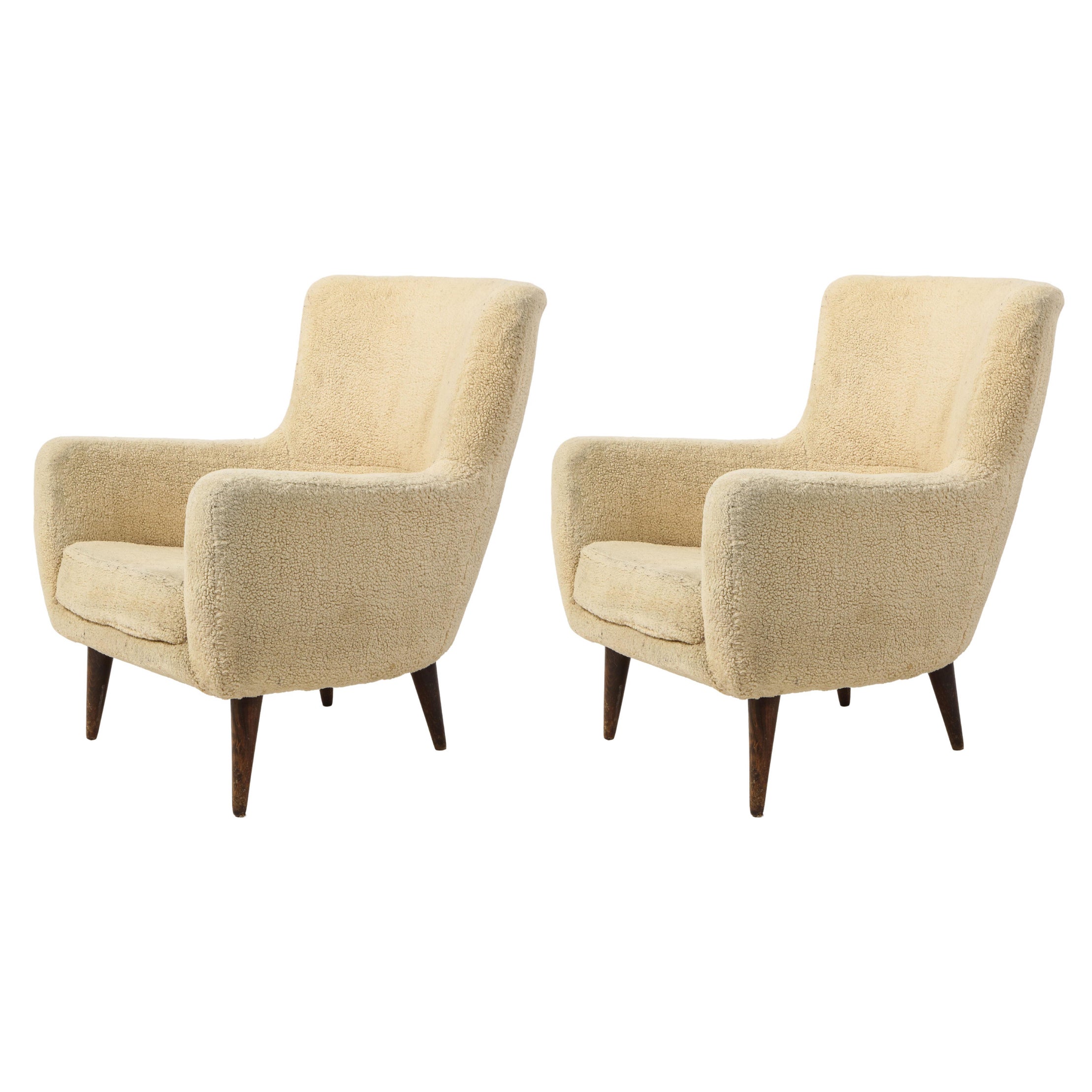 Charles Ramos Pair of Armchairs, France 1960's For Sale