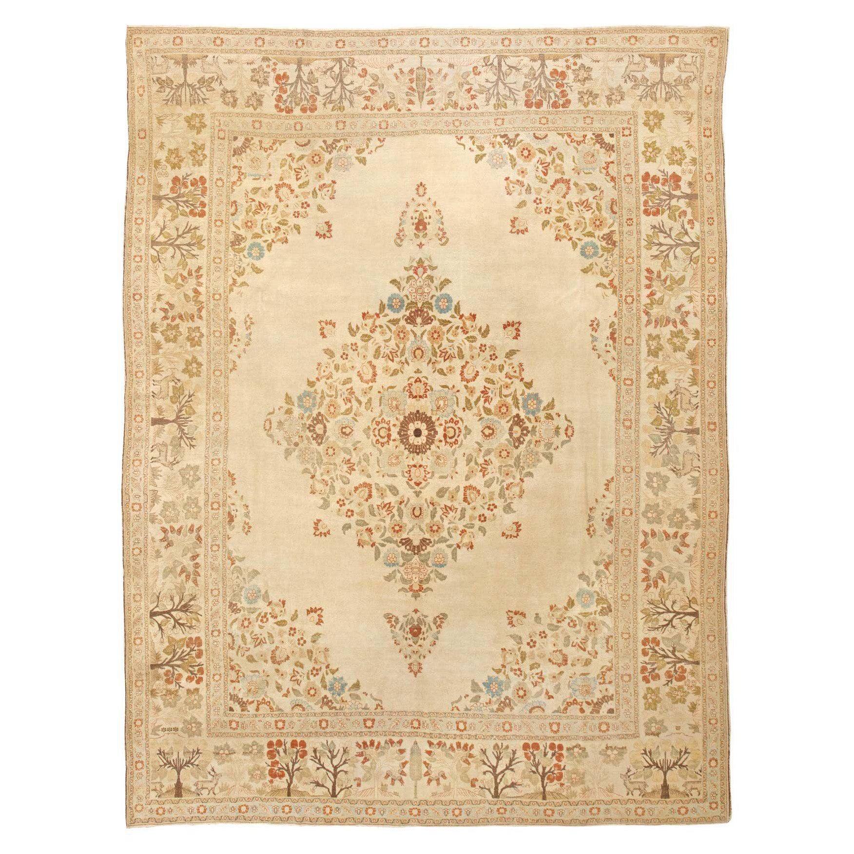 Nazmiyal Collection Antique Persian Tabriz Rug. 9 ft 6 in x 12 ft 9 in