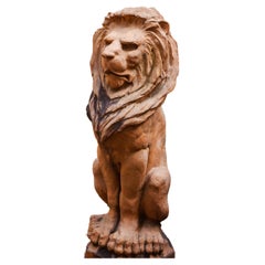 Antique French/ English León de terracota