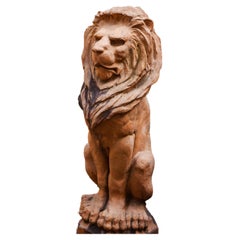 Vintage French/ English Terra-Cotta Lion