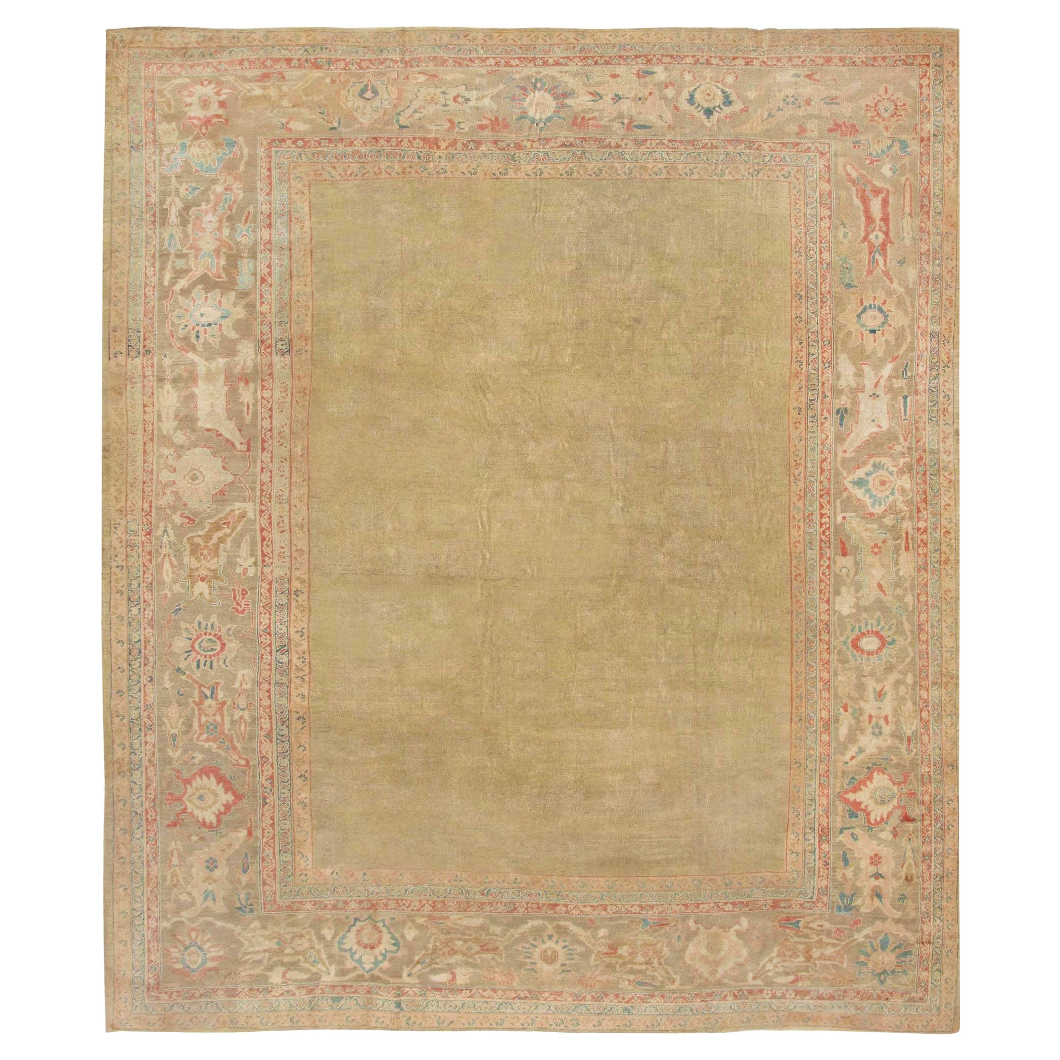 Antique Persian Sultanabad Rug.  13 ft 8 in x 16 ft 2 in For Sale