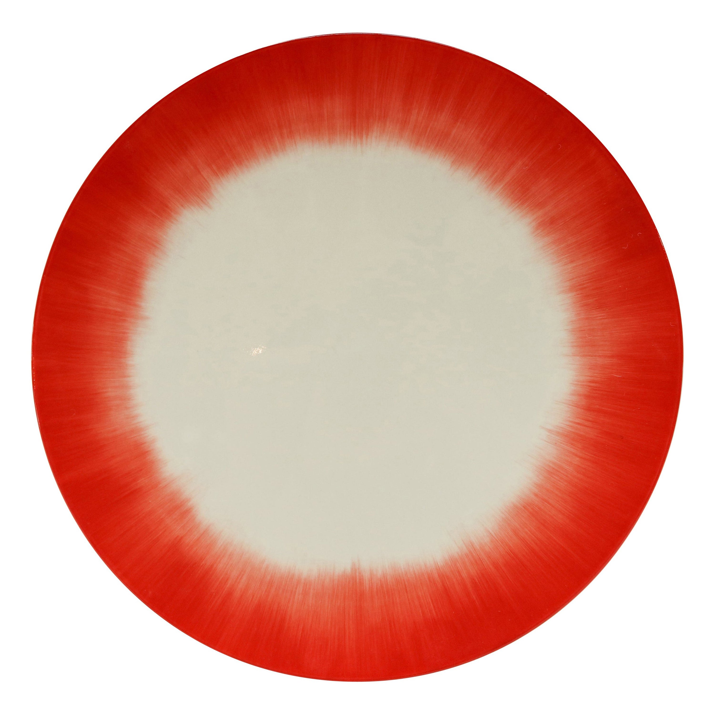 Ann Demeulemeester for Serax Dé Dinner Plate / Charger in off White / Red For Sale