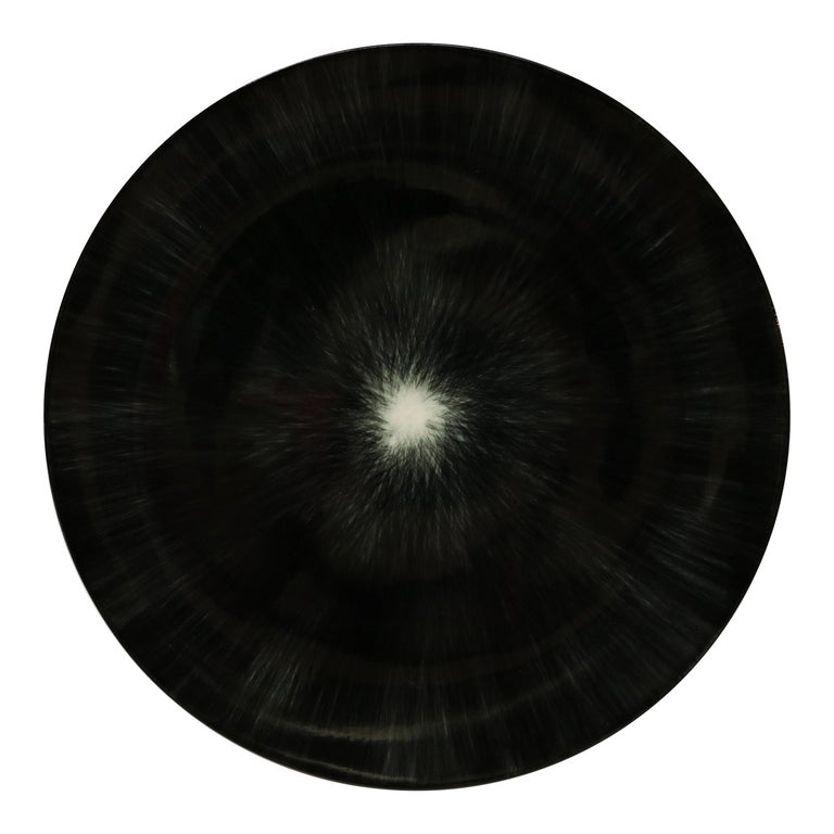Ann Demeulemeester for Serax Dé Dinner Plate in Black / Off White For Sale