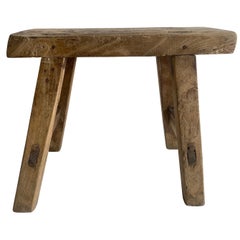 Antique Mini Elm Wood Stool