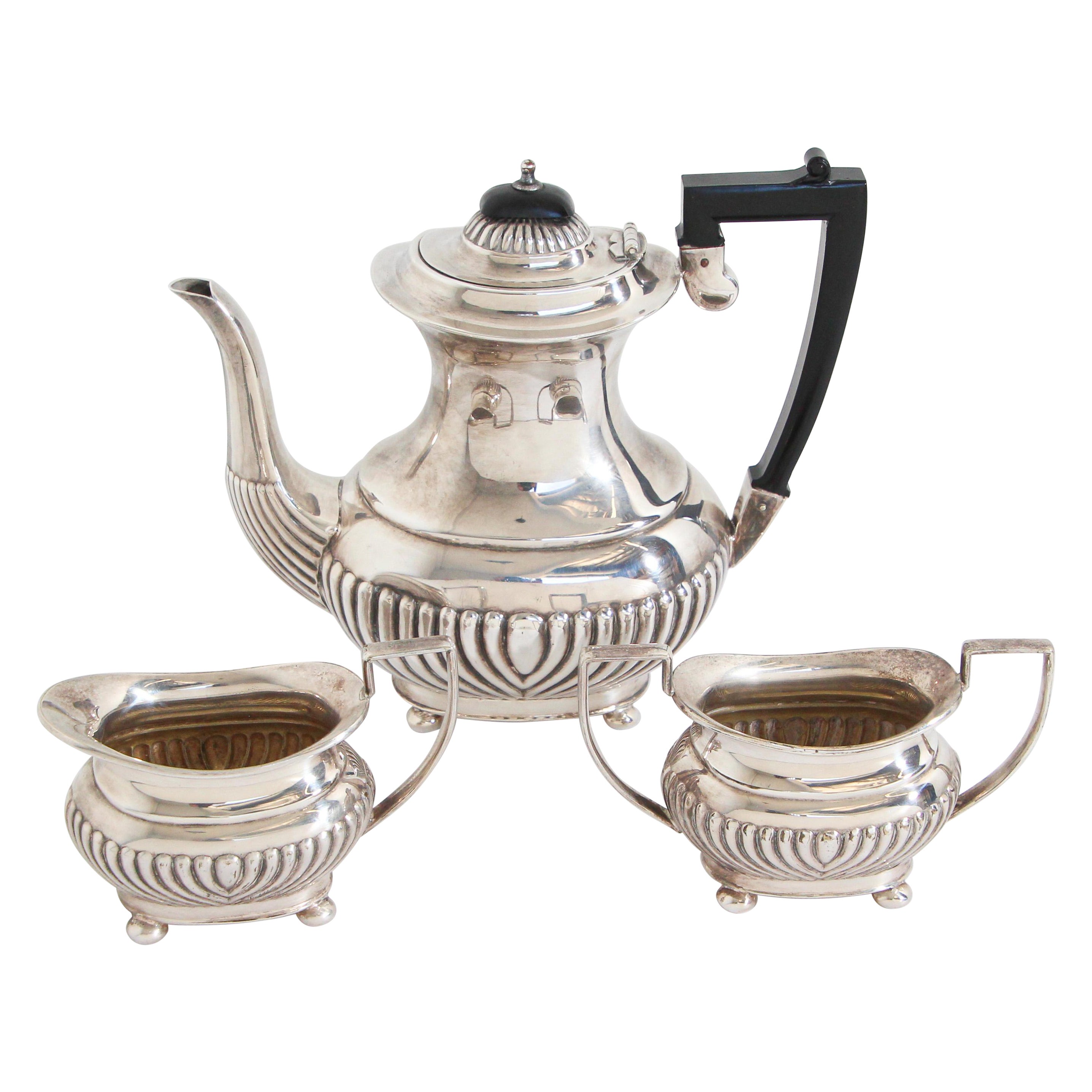 Antique Sheffield Silverplate Tea Set For Sale