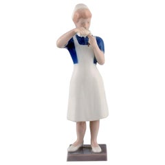 Rare Bing & Grøndahl Porcelain Figurine, Nurse, Model Number 2379